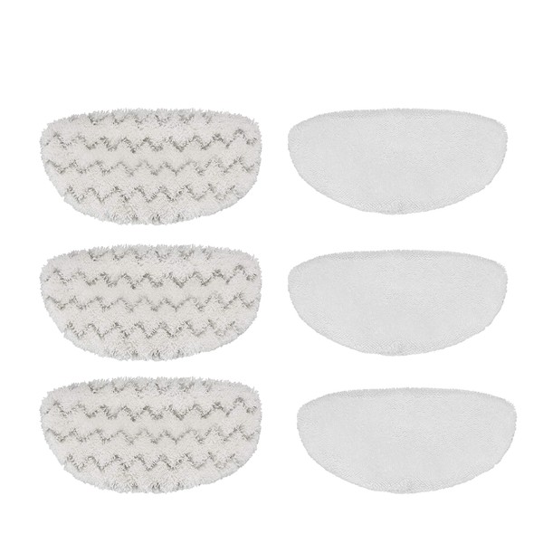 Supremery 6 x Microfibre Pads Compatible with Bissell Vac & Steam Titanium Cleaning Pads, Replacement Covers, Washable, Replaces 1252 Cleaning Pads