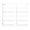 Daigo E1017 2025 Schedule Book, Appointment Weekly Left, Red, Begins