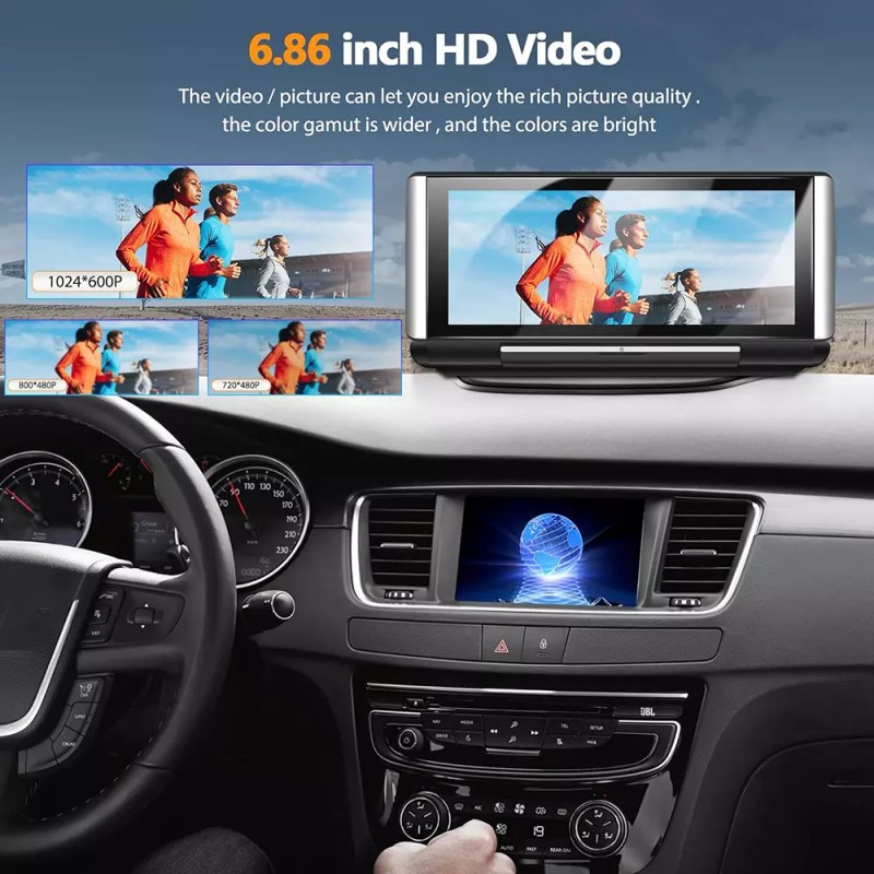 YuanTing Portable car Stereo Radio Carplay Android Auto GPS Media