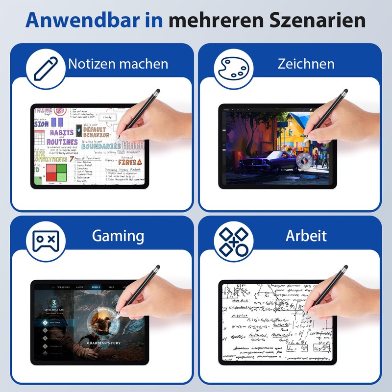 Universal Tablet Pen with Dual Tip - Precision Tip, No