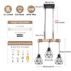 Farmhouse Dining Room Pendant Light Fixture Over Table, 3-Light Rustic