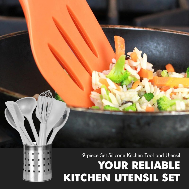 Chef Craft - Premium Silicone Kitchen Tools and Utensils Set,