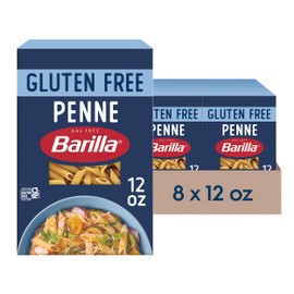 Barilla Gluten Free Penne Pasta, 12 Ounce (Pack of 8)- Non-GMO Gluten Free Pasta Made with Blend of Corn & Rice - Vegan