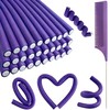 Juego de 30 rulos flexibles morados de 24 cm (9,45")