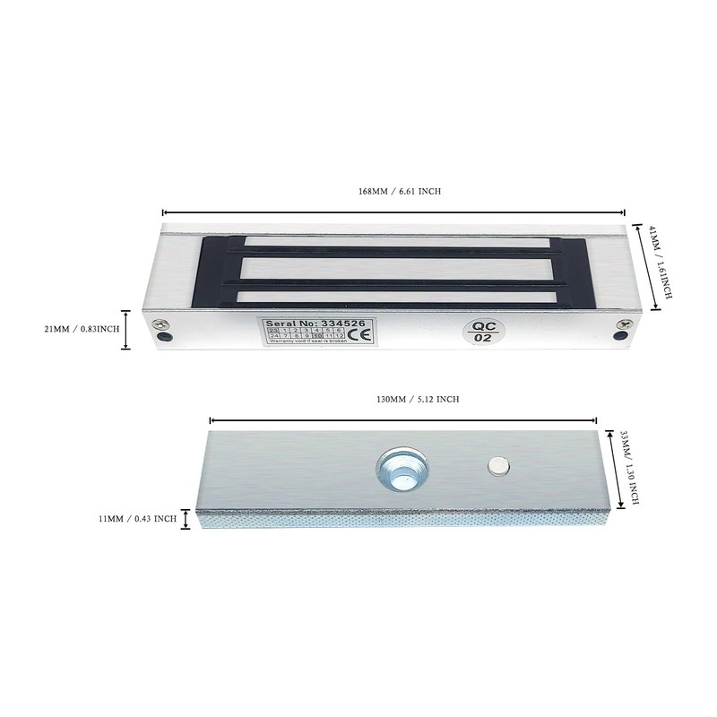 Electric Magnetic Door Lock with Z and L Aluminum Alloy