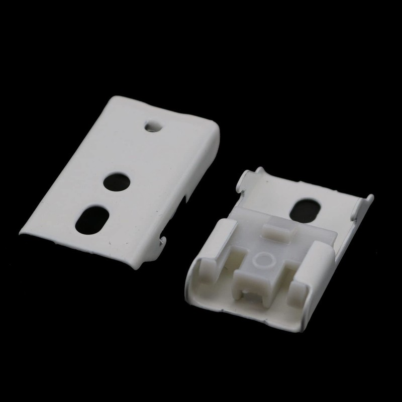 MEETOOT 12pcs Curtain Track Mounting Bracket White Ceiling Mount Brackets