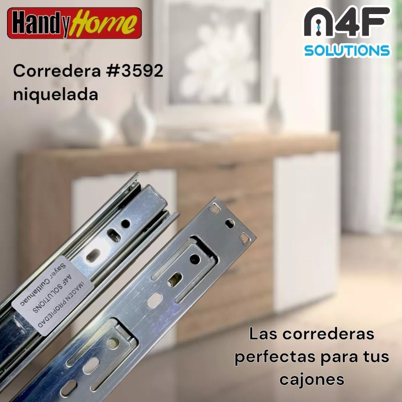 Handyhome Corredera Cajón Handy Home 60cm X 3.5cm 1paquete 2pz