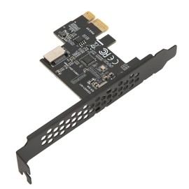 VBESTLIFE PCIE to USB 3.2 Expansion Card 5Gbps High Speed PCIE X1 to USB 3.2 Gen1 Type E 20PIN for Desktop Front Type C Black (PCIE X1 to USB3.2)