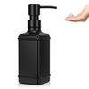 UHEY HOME Glass Soap Dispenser Bathroom, 10.6oz Refillable Liquid Hand