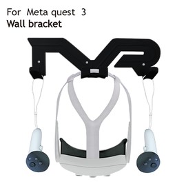 VR Headset Wall Mount Controller Holder Home Storage Hanger for Meta Quest 3 2/Quest Pro/Pico 4/Quest Rift VR Accessories (Black)