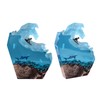 Desktop Sea Wave Decoration Delicate Resin Lamp Night Light for