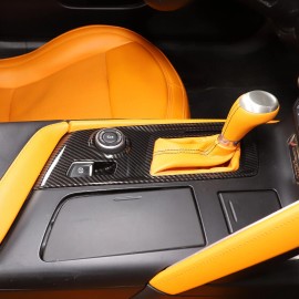 carmotion88 ABS Carbon Central Control Gear Trim Cover Accessories For Corvette C7 2014-2019