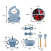 Vajillas Platos para Bebe Silicona, 8Pcs Set Alimentacion Complementaria Bebe,