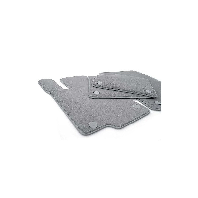 Floor Mat Attachment for Mercedes Car Models (4 Pieces, Grey)