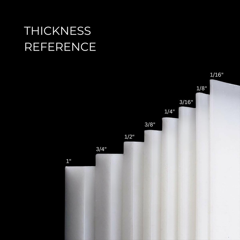 ABS Plastic Sheet – 1/16" Thick – Black & White