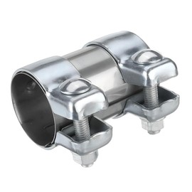 JNNJ Exhaust Pipe Clamp, Silencer Catback Pipe Connector with Screws, Stainless Steel Turbo Exhaust Band Clamp, Car Exhaust Pipe Clamp, Lap Joint Band Exhaust Clamp