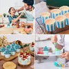 Cupcake Cases, 50PCS Elegent Muffins Baking Cups Blue and White