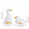 Numfog Duck Figurine Porcelain Figurines Handcrafted Ceramic White Duck Porcelain