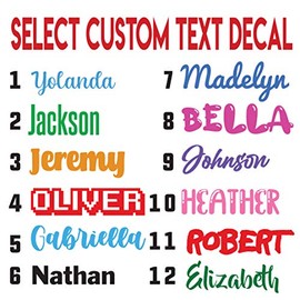 Custom Word Font Name Decal Sticker Compatible with RTIC Tumbler Cup, Laptop, Phones, RV, Boats, and Vehicles (Glitter Colors Available)