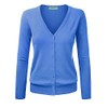 Gothden Women's Basic Cardigan Fall Spring Button Down Cardigan, Z-blue