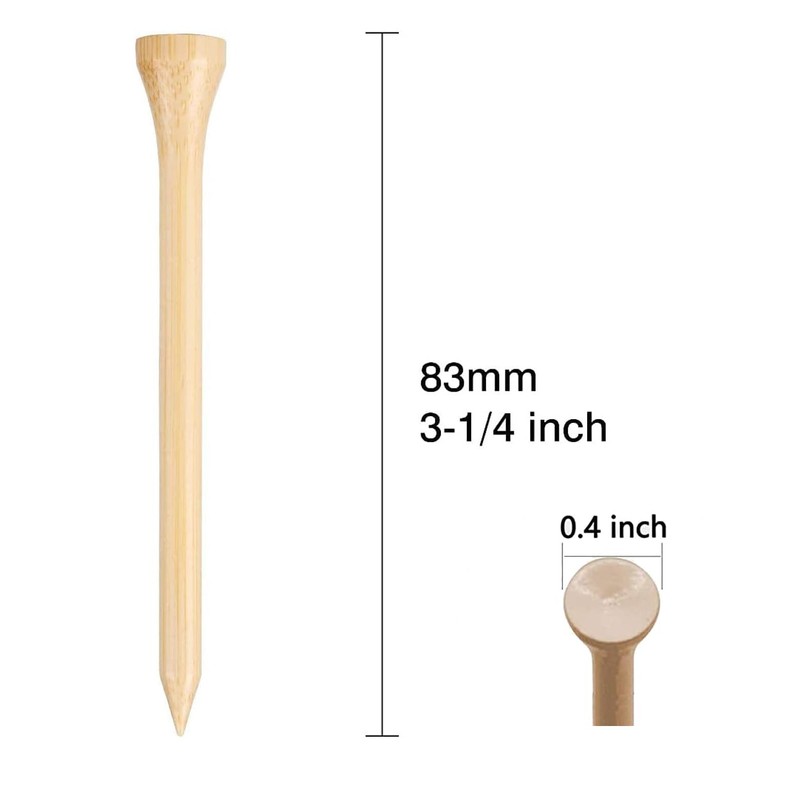 Takelablaze Golf Tees Durable Bamboo Tees Golfing Tee 3-1/4" Tall