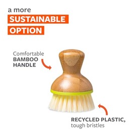 Full Circle Full Circle, Green Bubble Up Bamboo Dish Brush, White, Model:FC12115G