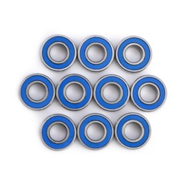 Miniature Bearings, Pack of 10 MR115-2RS Bearing Steel Double Shielded Miniature Deep Groove Ball Bearings 5 x 11 x 4 mm for 3D Printer, Quadcopter or Model