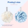 2-Pack Eco-Friendly Loofah–Soft Mesh Shower Sponge with Lace Trim &