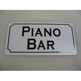Piano Bar Metal Sign