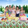 4 Pack Tropical Flower Tablecloth Hawaiian Luau Tablecloths Floral Butterfly