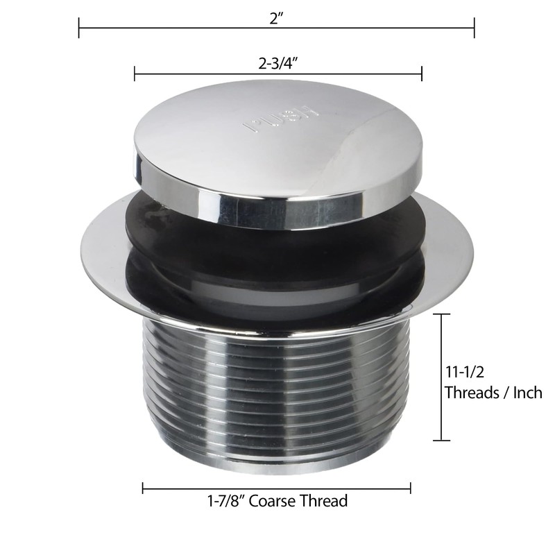 Westbrass Tip-Toe Sch. 40 PVC Bath Waste with One-Hole Elbow,