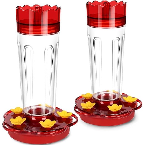 Hummingbird Feeder for Outdoors Hanging - 15oz Cylinder Design Wild