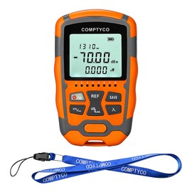 POFET Fiber Optic Cable Tester Portable Optical Fiber Power Meter FC/SC/ST Universal Interface Fiber Tester Built-in 2Mw Visual Fault Locator (OPM&VFL)