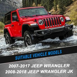 CJPPPZIW® Windshield Wipers-15"+15" Replacement for 2007-2017 Jeep Wrangler/2018 Wrangler JK,Streak-free,OEM Quality Premium All-Season Front Rose Red Wiper Blades (Set of 2)