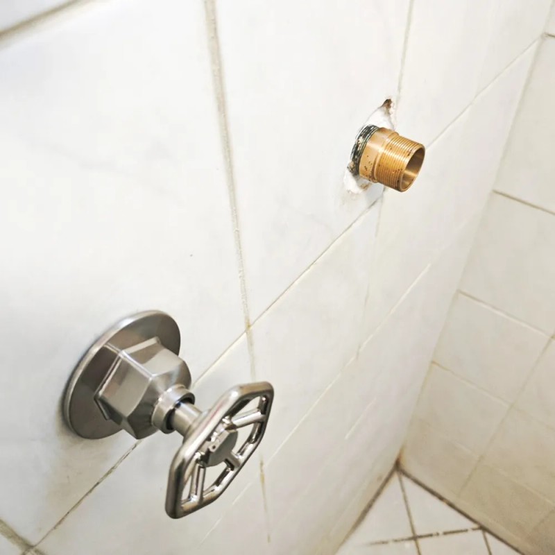 2 Pzas Extensión Latón Llave Empotrada Regadera