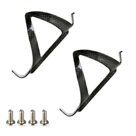 2pcs Carbon Fibre Water Bottle Cages Black For Cycling Road Bike Bicycle MTB