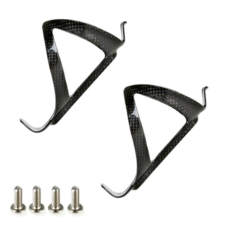 2pcs Carbon Fibre Water Bottle Cages Black For Cycling Road