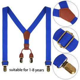 Old Man Costume Accessories, Old Man Glasses Cane Wig Suspenders Bow Tie Beards for 100 Days of School Grandpa Costume Boys Multi