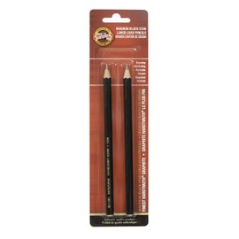 Koh-I-Noor FA1821MB.2BC Magnum Black Star 9mm Graphite Pencil, 2 Each Per Pack