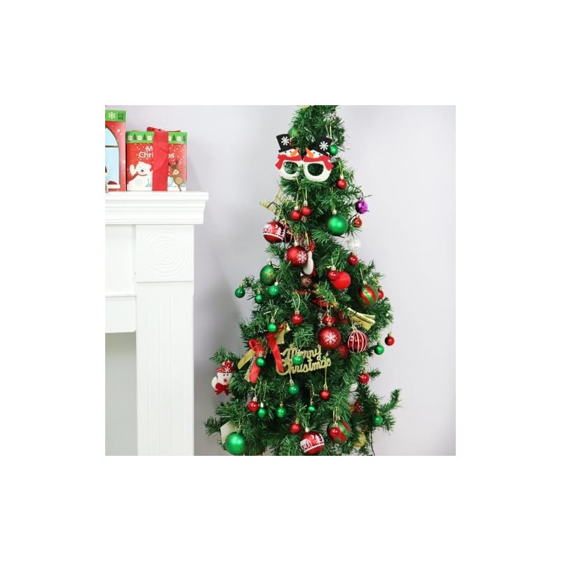 JUGLUTE Adornos para Arbol de Navidad, 44 pcs Plastic Esferas
