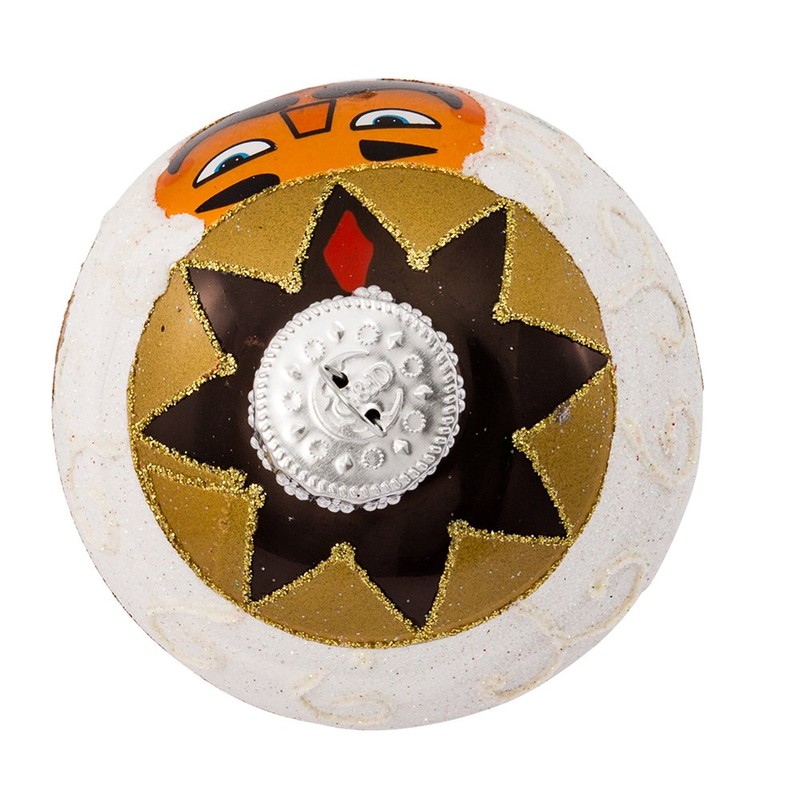 Kurt Adler Nutcracker Design Glass Ball Ornament, 80mm