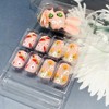Press on Nails Square Short Nude Glossy Full Cover Acrylic Short Square Shaped Summer False Nails with Fruits Designs Artificial Fake Nails with Glue Stick on Fingernails for Women