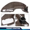 PIT66 Center Front Brown Dash Pad Bezel Cover Compatible with