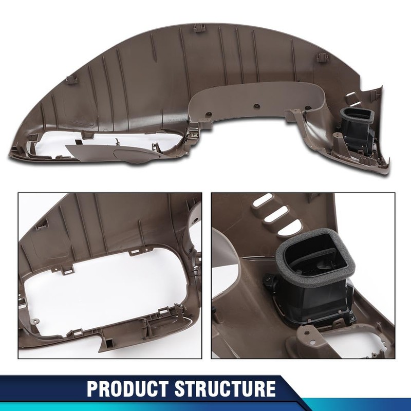 PIT66 Center Front Brown Dash Pad Bezel Cover Compatible with