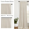 StangH Beige Velvet Curtains 84 inches Back Tab Privacy Light
