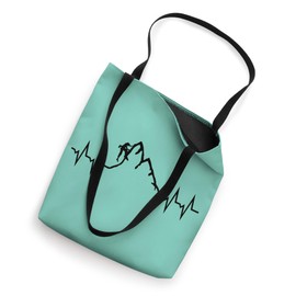 Mountain Climbing, Pulse Heartbeat, Climbing woman, Climber Tote Bag