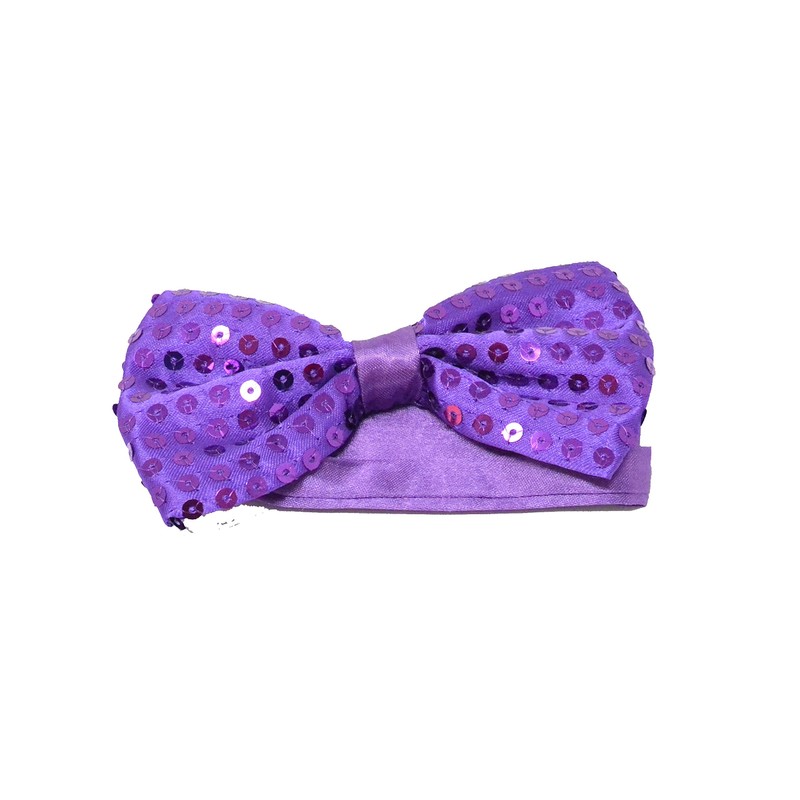 Z&H (Purple) Set of Bow Tie and Straps, Sequin Straps,