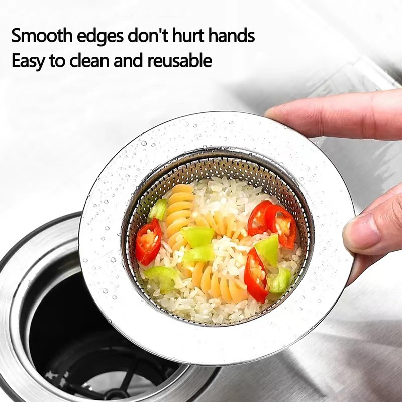 Kitchen Sink Strainer, Stainless Steel Sink Drain Strainer, Dishwasher Safe,