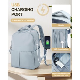 suratio Laptop Backpack for Women Gym Backpack Casual Daypack Backpacks Travel Backpack for Traveling on Airplane Work Backpack for Men Lightweight Computer Backpack College Teacher Backpack Blue