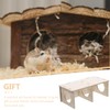 iplusmile Mini Wooden Rabbit House Hideout - Hamster Hut Bunny